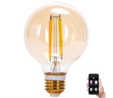 B.V. LED Stmívatelná žárovka FILAMENT G80 E27/6W/230V 2700-6500K -