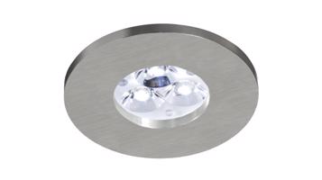 BPM Vestavné svítidlo Aluminio Plata IP65, kart.hliník 3LEDx3W, 230V 3005LED2.D40.3K