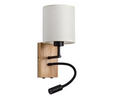 Brilagi Brilagi -LED Flexibilní nástěnná lampa 1xE27/25W/230V + LED/3W dub/černá/krémová
