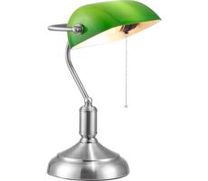 Brilagi Brilagi - Stolní lampa BANK OFFICE 1xE27/60W/230V lesklý chrom/zelená