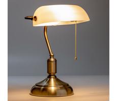 Brilagi Brilagi - Stolní lampa BANK OFFICE 1xE27/60W/230V mosaz/bílá