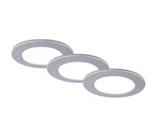 Brilo Brilo - SADA 3x LED Koupelnové podhledové svítidlo LED/4W/230V IP44 stříbrná
