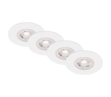 Brilo Brilo - SADA 4x LED Koupelnové podhledové svítidlo LED/4,9W/230V IP44 bílá