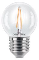 CENTURY LED FILAMENT MINI GLOBE ČIRÁ 2W E27 2700K 245Lm 360d 45x72mm IP20 CEN INH1G-022727 Teplá bílá Čirá