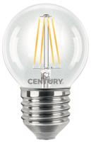 CENTURY LED FILAMENT MINI GLOBE ČIRÁ 4W E27 2700K 470Lm 360d 45x72mm IP20 CEN INH1G-042727 Teplá bílá Čirá