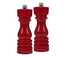 Cole&Mason Cole&Mason - Sada mlýnků na sůl a pepř LONDON 2 ks 18 cm buk/červená