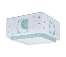 Dalber Dalber 63236H - Dětské stropní svítidlo MOONLIGHT 2xE27/60W/230V zelená