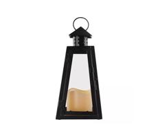 DCLV18 LED lucerna černá hranatá vintage 26,5 cm