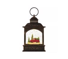 DCLW25 LED vánoční lucerna s autíčkem teplá bílá 21 cm