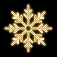 DecoLED LED světelná vločka, závěsná, pr. 100 cm, teple bílá
