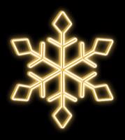 DecoLED LED světelná vločka, závěsná, pr. 100cm, teple bílá