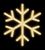 DecoLED LED světelná vločka, závěsná, pr. 80cm, teple bílá