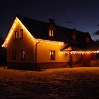 DecoLED LED světelné krápníky - 3x0,5m, teple bílá, 114 diod