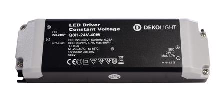 Deko-Light napájení BASIC, CV, Q8H-24-40W konstantní napětí 0-1700 mA IP20 24V DC 40,00 W 862163