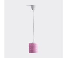 Dětský lustr na lanku DOTS 1xE27/15W/230V pr. 15 cm růžová