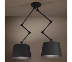 Eglo Eglo 390113 - Lustr na tyči PISTUNIO 2xE27/40W/230V černá