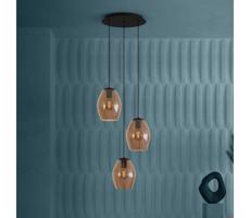Eglo Eglo 390161 - Lustr na lanku ESTANYS 3xE27/40W/230V hnědá