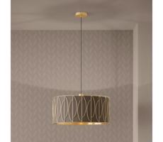 Eglo Eglo 390206 - Lustr na lanku COROJAL 1xE27/40W/230V zlatá/hnědá