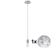 Eglo Eglo - LED Lustr na lanku MY CHOICE 1xE14/4W/230V chrom/bílá/černá