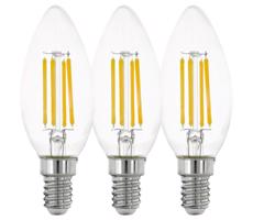 Eglo SADA 3x LED Žárovka VINTAGE C35 E14/4W/230V 2700K - Eglo 12811