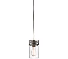 Elstead Elstead KL-BRINLEY-MP-OZ - Lustr na lanku BRINLEY 1xE27/60W/230V antracit