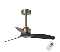 FARO Barcelona FARO 33429- Stropní látor JUST FAN černá/zlatá pr. 81 cm + dálkové ovládání