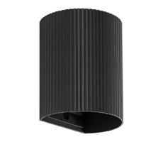 FARO Barcelona FARO 40527 - Nástěnné svítidlo SOLE 1xGU10/8W/230V černá vroubkovaná kulatý