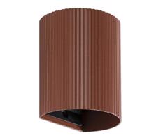FARO Barcelona FARO 40529 - Nástěnné svítidlo SOLE 1xGU10/8W/230V cihlová vroubkovaná kulatý