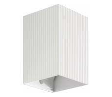 FARO Barcelona FARO 40534 - Nástěnné svítidlo SOLE 1xGU10/8W/230V bílá vroubkovaná hranatý
