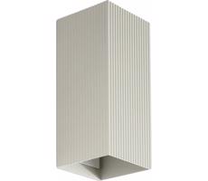 FARO Barcelona FARO 40567 - Nástěnné svítidlo SOLE 2xGU10/8W/230V šedá vroubkovaná hranatý