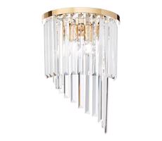 Ideal Lux Ideal Lux - Křišťálové nástěnné svítidlo CARLTON 3xE14/40W/230V zlatá