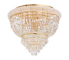 Ideal Lux Ideal Lux - Křišťálové stropní svítidlo DUBAI 6xE14/28W/230V pr. 52 cm zlatá