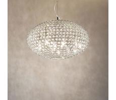 Ideal Lux Ideal Lux - Křišťálový lustr na lanku ORION 12xE14/40W/230V pr. 60 cm stříbrná