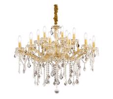 Ideal Lux Ideal Lux - Křišťálový lustr na řetězu FLORIAN 18xE14/40W/230V pr. 86 cm zlatá