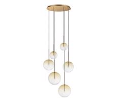 Ideal Lux Ideal Lux - LED Lustr na lanku EQUINOXE 6xG4/2W/230V pr. 65 cm mosaz/kouřová
