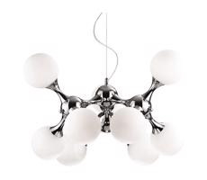 Ideal Lux Ideal Lux - Lustr na lanku NODI 9xE14/40W/230V lesklý chrom/bílá