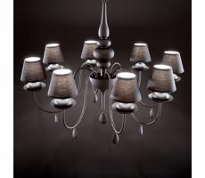 Ideal Lux Ideal Lux - Lustr na řetězu BLANCHE 8xE14/40W/230V pr. 92 cm černá