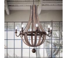 Ideal Lux Ideal Lux - Lustr na řetězu MILLENNIUM 8xE14/40W/230V pr. 92 cm bříza/hnědá