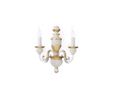Ideal Lux Ideal Lux - Nástěnná lampa FIRENZE 2xE14/40W/230V bílá/zlatá