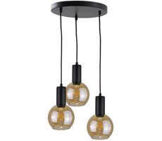 Keter Lighting Lustr na lanku JANTAR BLACK 3xE27/60W/230V pr. 30 cm