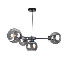 Keter Lighting Lustr na lanku KALIOPE 6xE27/60W/230V černá/kouřová černá