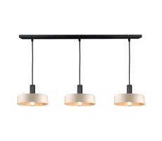 Keter Lighting Lustr na lanku LATTE 3xE27/60W/230V béžová/černá