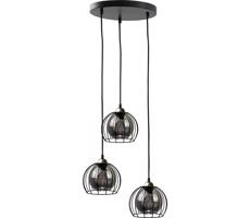 Keter Lighting Lustr na lanku SOLO BLACK 3xE27/60W/230V černá/zlatá