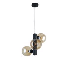 Keter Lighting Lustr na lanku TUBE 3xE27/60W/230V černá/kouřová béžová