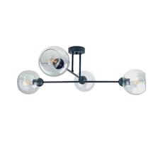 Keter Lighting Lustr na tyči VASCO 4xE27/60W/230V černá/čirá