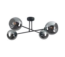 Keter Lighting Lustr na tyči VASCO 4xE27/60W/230V černá/kouřová černá