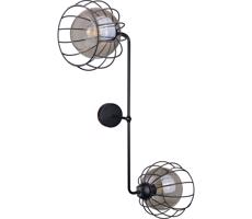 Keter Lighting Nástěnné svítidlo SOLO BLACK 2xE27/60W/230V
