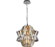 Křišťálový lustr na řetězu CROWN 4xE14/40W/230V chrom