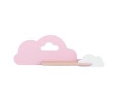 LED Dětské nástěnné svítidlo s poličkou CLOUD LED/5W/230V růžová/bílá