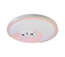 LED Dětské stropní svítidlo MOONCAT LED/34W/230V růžová